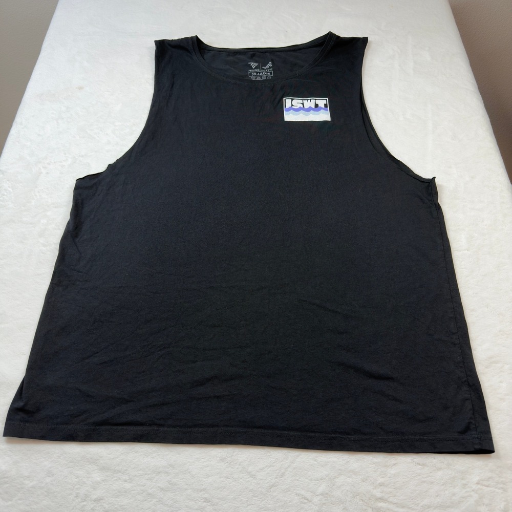 Feeling Lucky ISWT‎ Tank Top Mens 3XL Black Good Palm Tree Graphic Muscle Tee